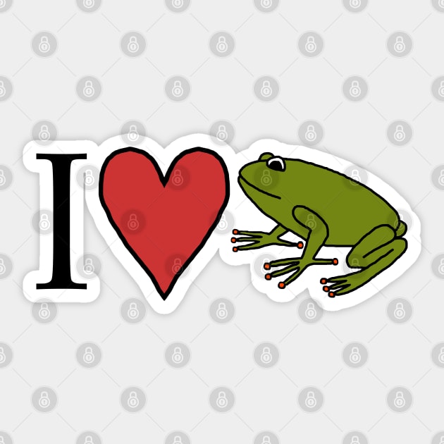 I Love My Cute Frog Sticker by ellenhenryart